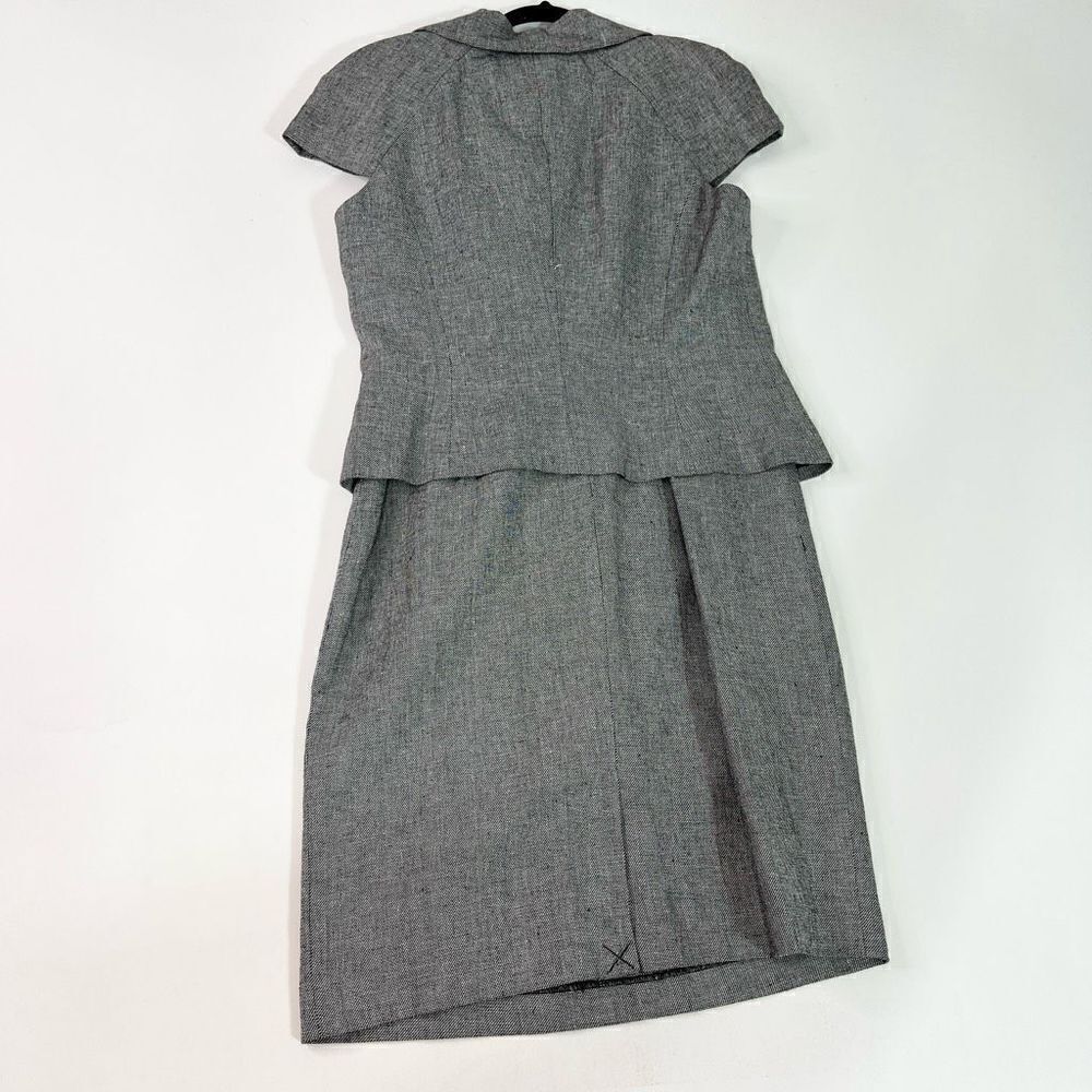 Calvin Klein Suit Womens 10 Black And White Linen Blend Double Breasted NWT - Picture 5 of 16